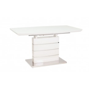 Стол обеденный SIGNAL LEONARDO белый лак/белый лак 140-180/80